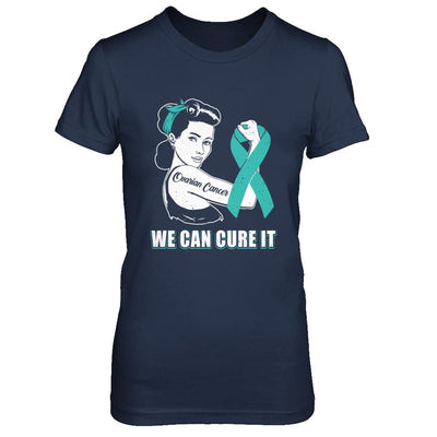 Ovarian Cancer Awareness Survivor We Can Cure It-T-Shirt & Hoodie-Women's T-Shirt-Navy