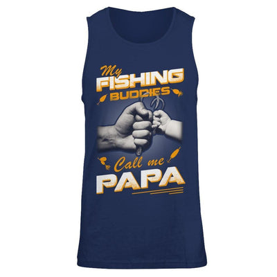 My Fishing Buddies Call Me Papa-T-Shirt & Hoodie-Unisex Tank-Navy