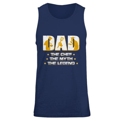 Dad The Chef The Myth The Legend-T-Shirt & Hoodie-Unisex Tank-Navy
