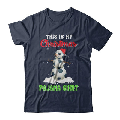 This Is My Christmas Pajama Xmas Snowman Soccer-T-Shirt & Sweatshirt-Classic T-Shirt-Navy