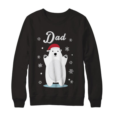 Dad Bear Christmas Santa Pajamas-T-Shirt & Sweatshirt-Crewneck Sweatshirt-Black