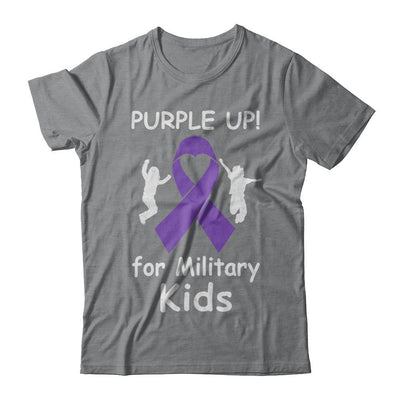Purple Up For Month Of The Military Kids-T-Shirt & Hoodie-Classic T-Shirt-Sport Grey
