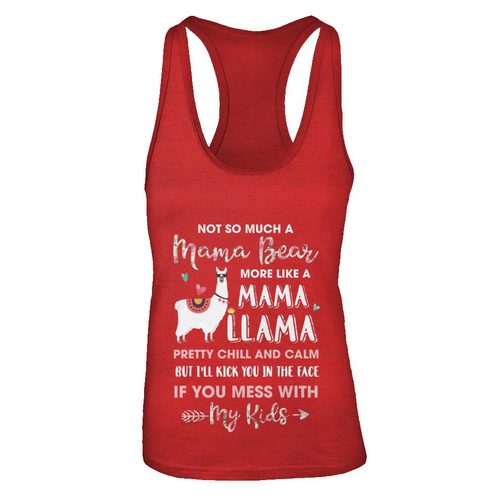 Not So Much A Mama Bear More Like A Mama Llama-T-Shirt & Tank Top-Women's Ideal Racerback Tank-Red