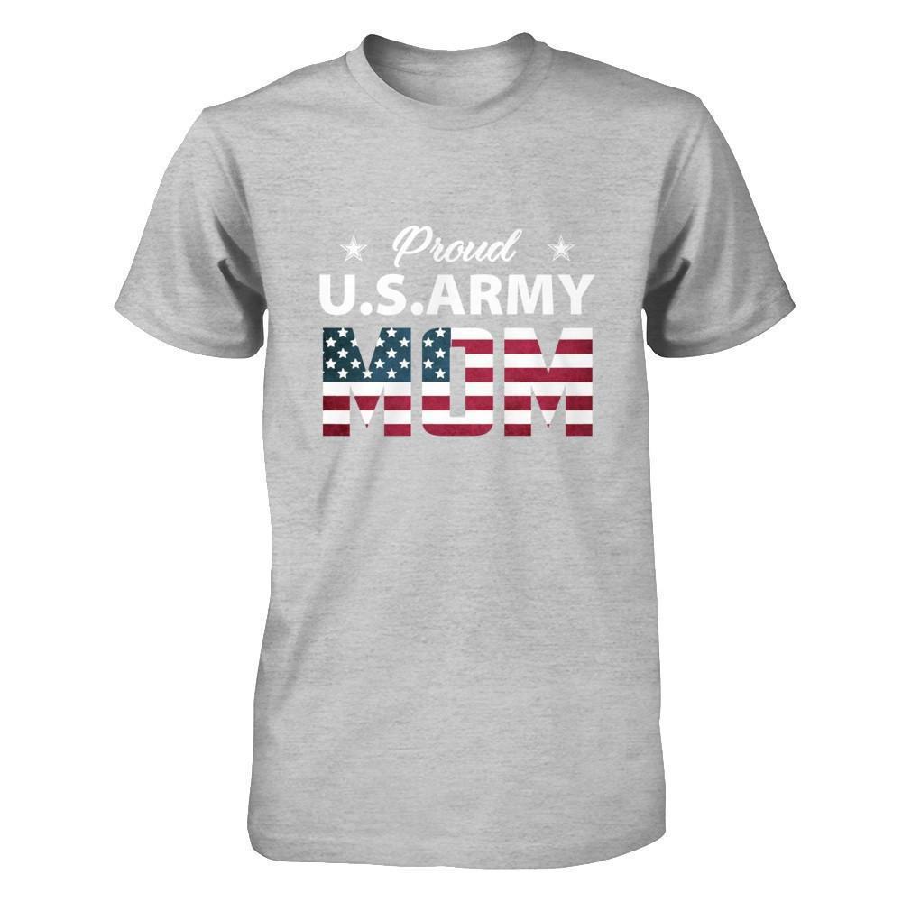 Proud Us Army Mom-T-Shirt & Hoodie-Premium T-Shirt-Heather Gray