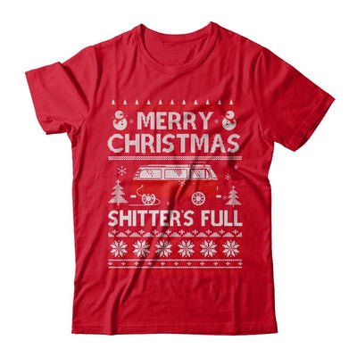 Merry Christmas Shitters Full Ugly Sweater-T-Shirt & Sweatshirt-Premium T-Shirt-Red