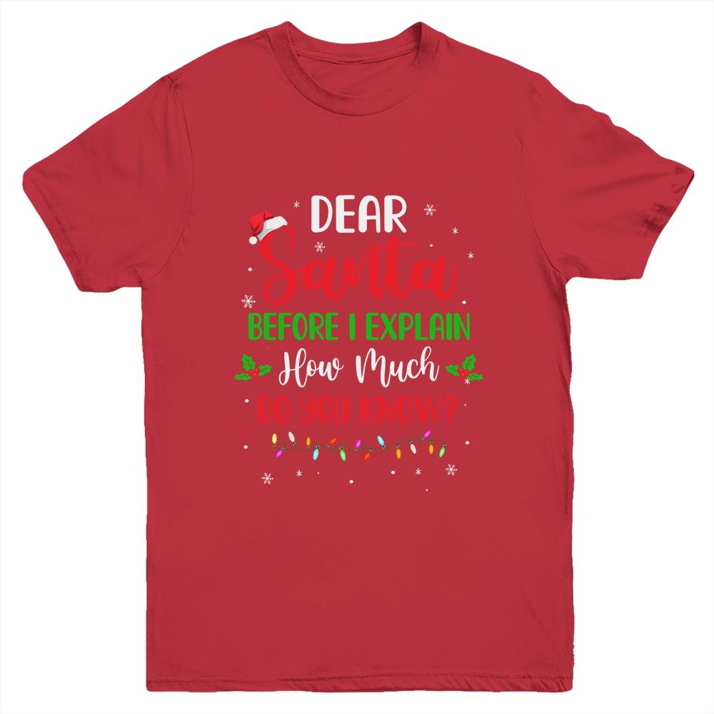 2021 Funny Christmas Adults Kids Santa I Can Explain Youth-Youth Shirt-Youth T-Shirt-Red
