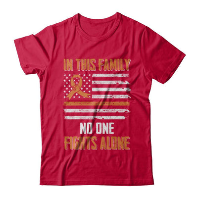 In This Family No One Fights Alone Multiple Sclerosis-T-Shirt & Hoodie-Classic T-Shirt-Red