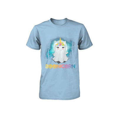 Boonicorn Ghost Unicorn Halloween Girls Youth-Youth Shirt-Toddler T-Shirt-Light Blue