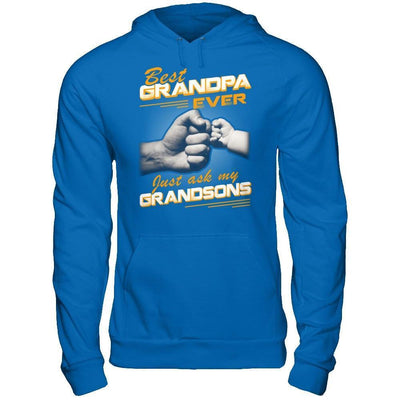 Best Grandpa Ever Just Ask My Grandsons-T-Shirt & Hoodie-Pullover Hoodie-Royal