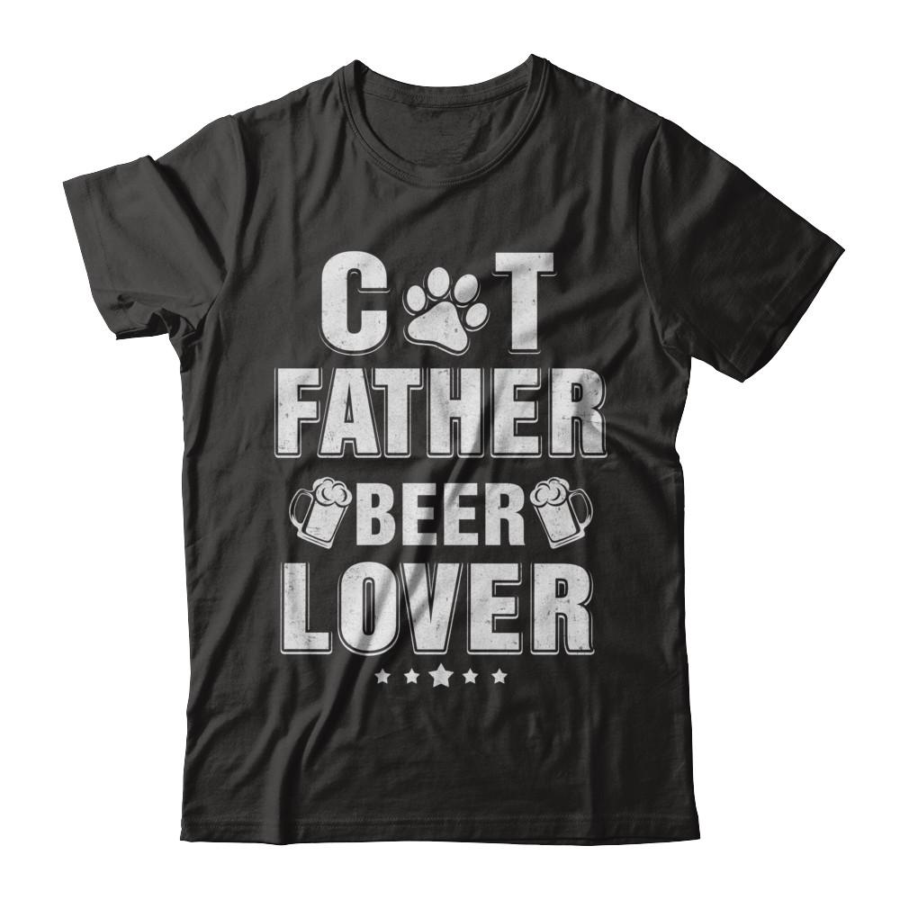 Cat Father Beer Lover Best Cat Dad Fathers Day