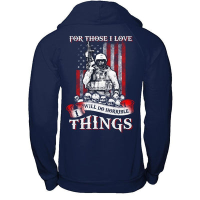 For Those I Love I Will Do Horrible Things-T-Shirt & Hoodie-Pullover Hoodie-Navy