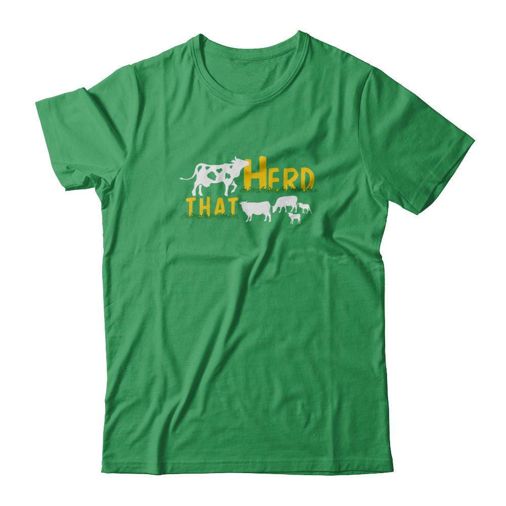 Herd That Cows Cattle Farmer-T-Shirt & Tank Top-Premium T-Shirt-Kelly Green