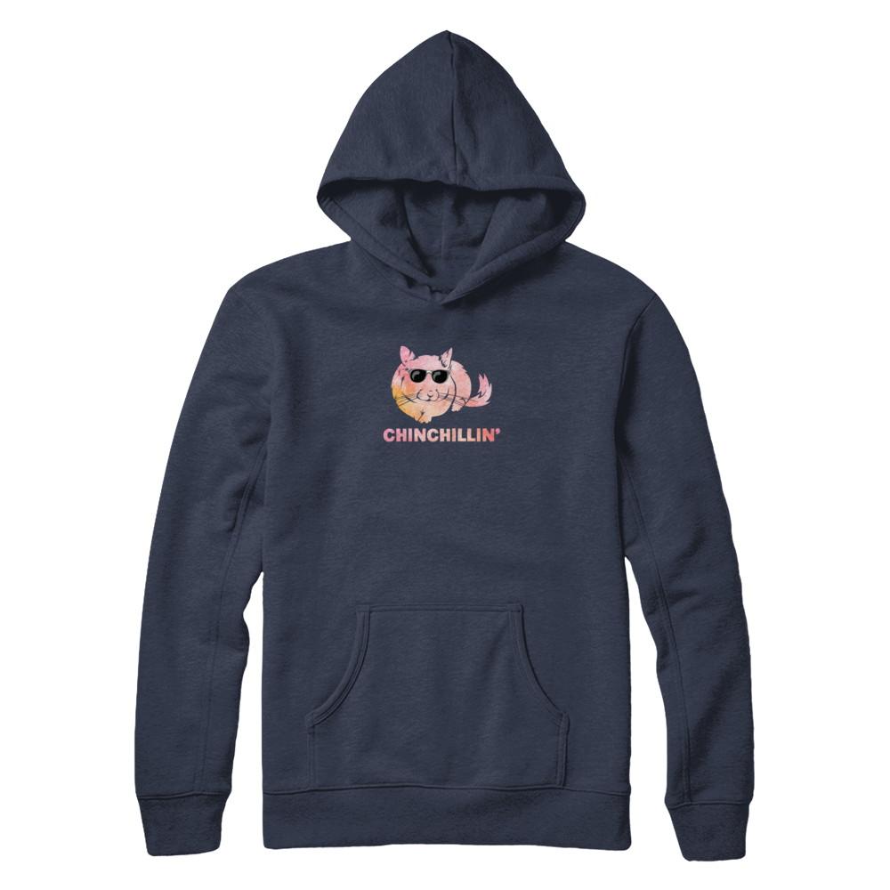 Chinchillin' Funny Chinchilla Lovers-T-Shirt & Tank Top-Pullover Hoodie-Navy