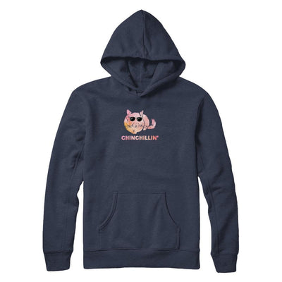 Chinchillin' Funny Chinchilla Lovers-T-Shirt & Tank Top-Pullover Hoodie-Navy