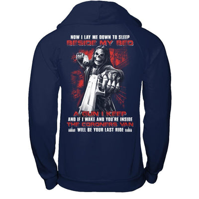 Now I Lay Me Down To Sleep Beside My Bed A Gun I Keep-T-Shirt & Hoodie-Pullover Hoodie-Navy