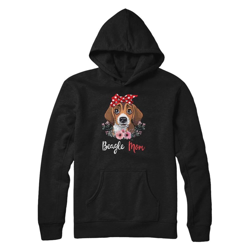 Beagle Mom Gift For Women Dog Lover-T-Shirt & Hoodie-Pullover Hoodie-Black