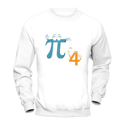 Happy Pi Day 2017 He Doesn't Know When To Stop-T-Shirt & Hoodie-Crewneck Sweatshirt-White
