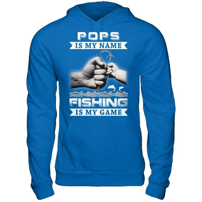 Pops Is My Name Fishing Is My Game-T-Shirt & Hoodie-Pullover Hoodie-Royal