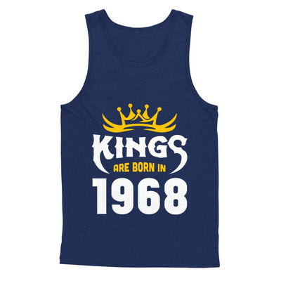 Kings Are Born In 1968 Birthday Gift-T-Shirt & Hoodie-Unisex Tank-Navy