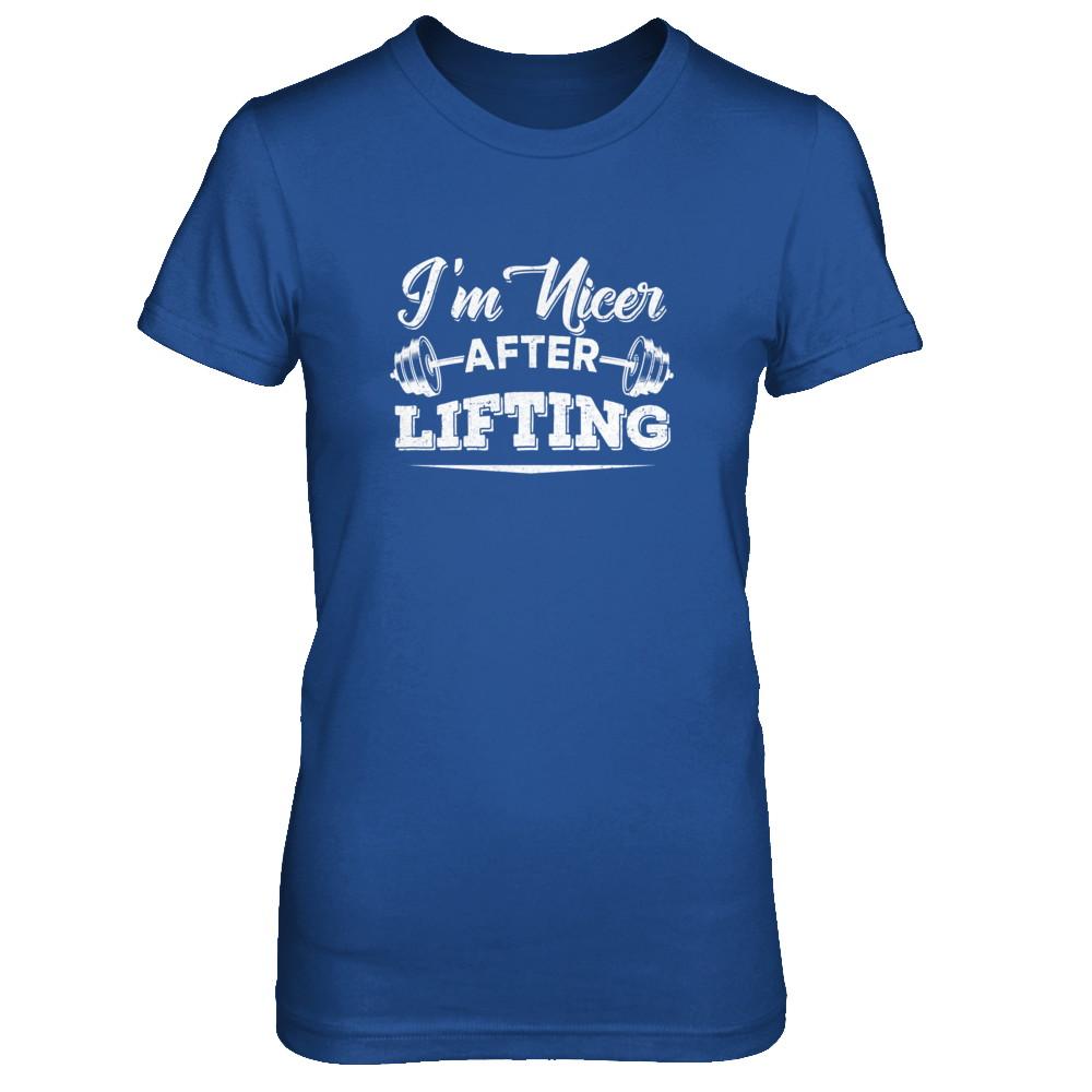 I'm Nicer After Lifting-T-Shirt & Tank Top-Women's T-Shirt-Royal