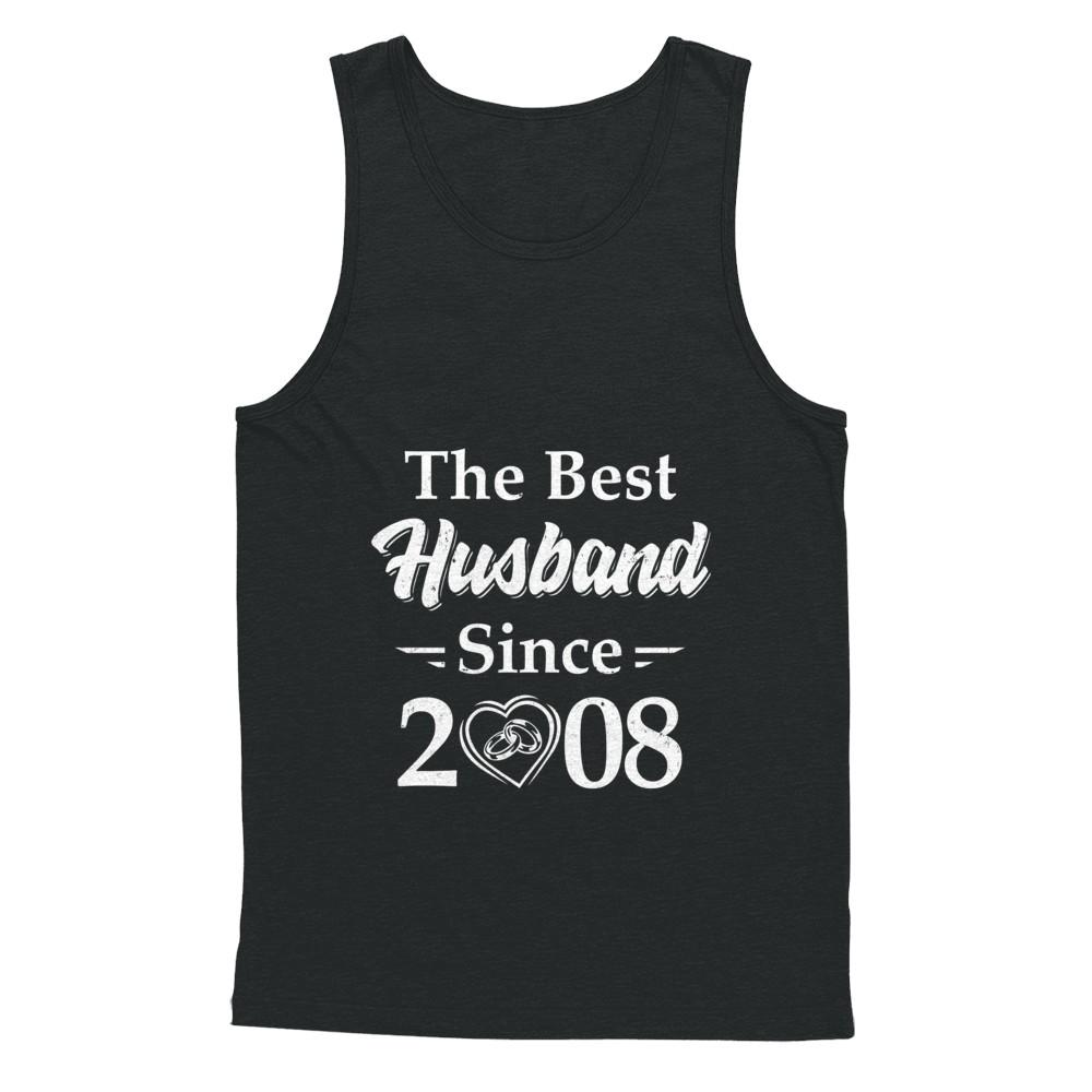 13th Married Together Anniversary Since 2008 Wife Husband-T-Shirt & Hoodie-Unisex Tank-Black