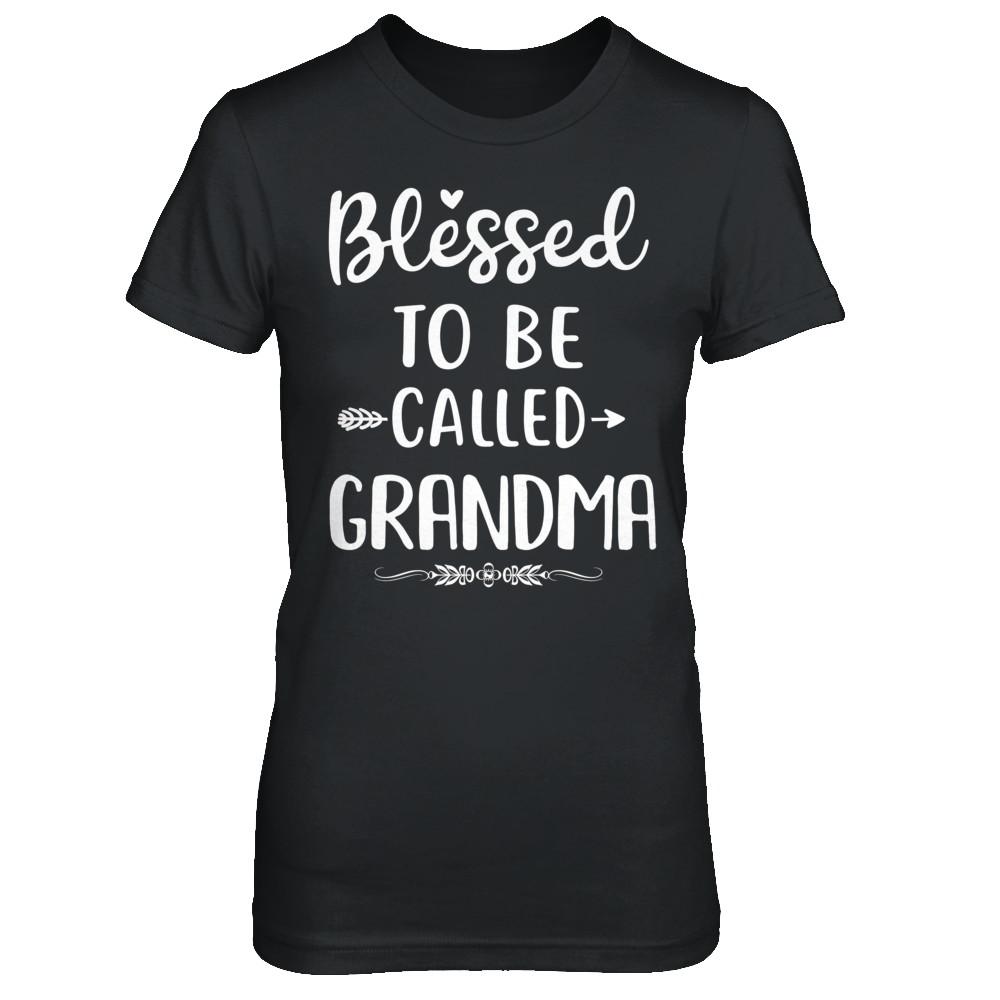 Funny Grandma Blessed To Be Called Grandma-T-Shirt & Hoodie-Women's T-Shirt-Black