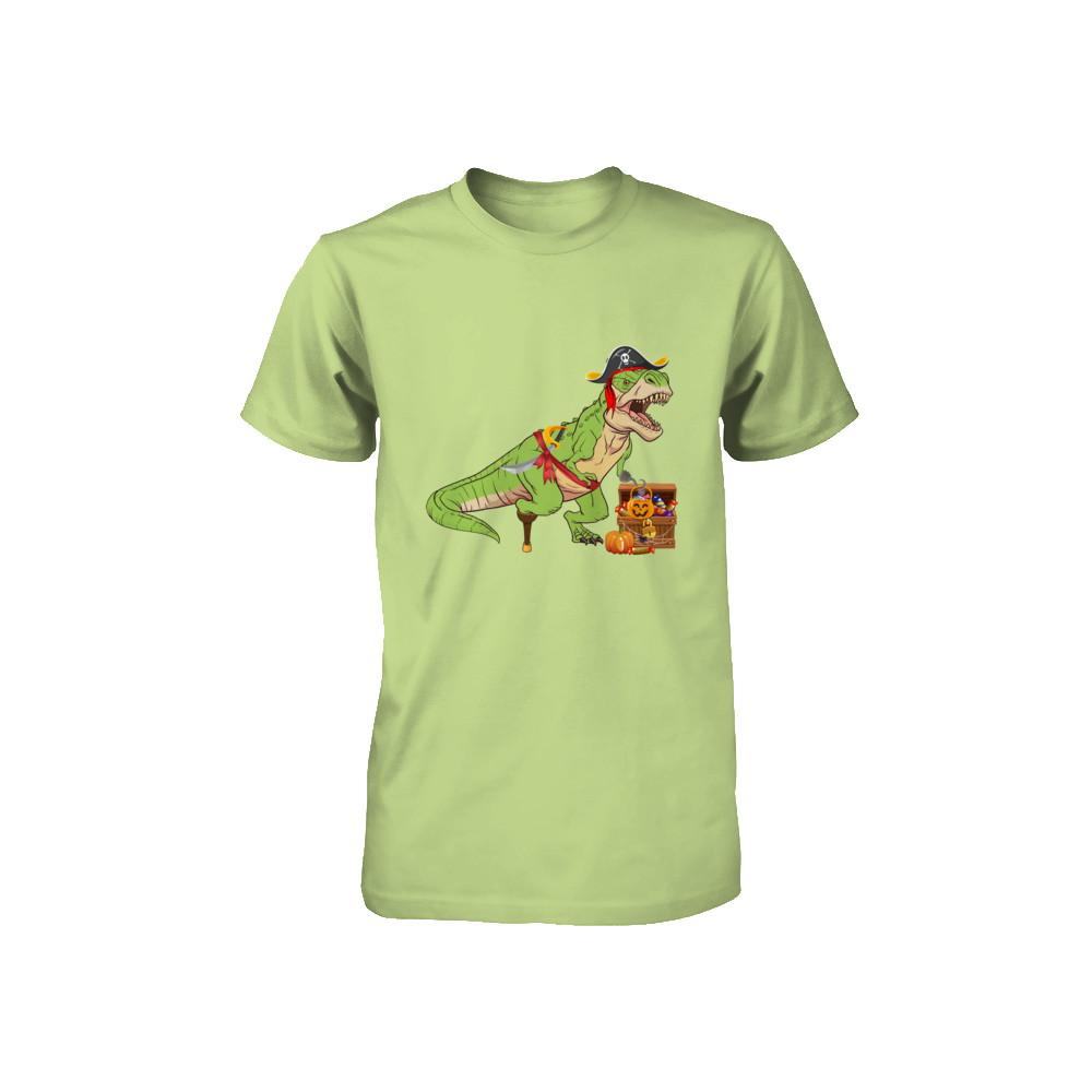 Dinosaurs T-Rex Pirate Halloween Saurus For Kids Youth-Youth Shirt-Toddler T-Shirt-Key Lime