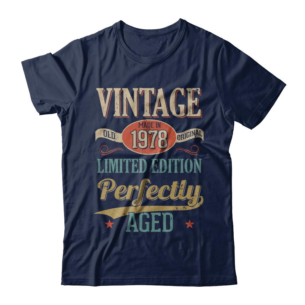 Vintage Premium Made In 1978 43th Birthday Gift-T-Shirt & Hoodie-Classic T-Shirt-Navy