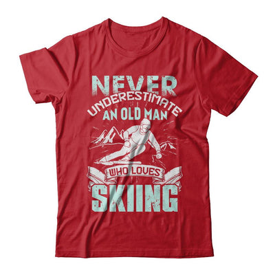 Never Underestimate An Old Man Who Loves Skiing-T-Shirt & Hoodie-Classic T-Shirt-Red