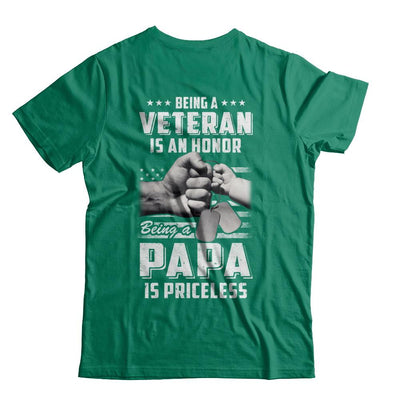 Being A Veteran Is An Honor Being A Papa Is Priceless-T-Shirt & Hoodie-Classic T-Shirt-Kelly Green
