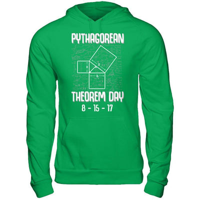 Pythagorean Theorem Day 8-15-17-T-Shirt & Hoodie-Pullover Hoodie-Irish Green