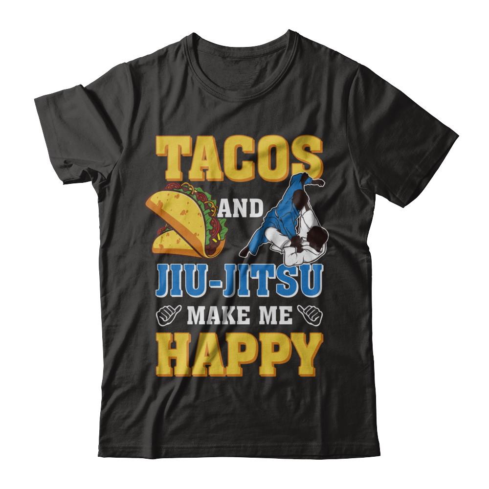 Tacos And Jiu Jitsu Make Me Happy-T-Shirt & Hoodie-Premium T-Shirt-Black