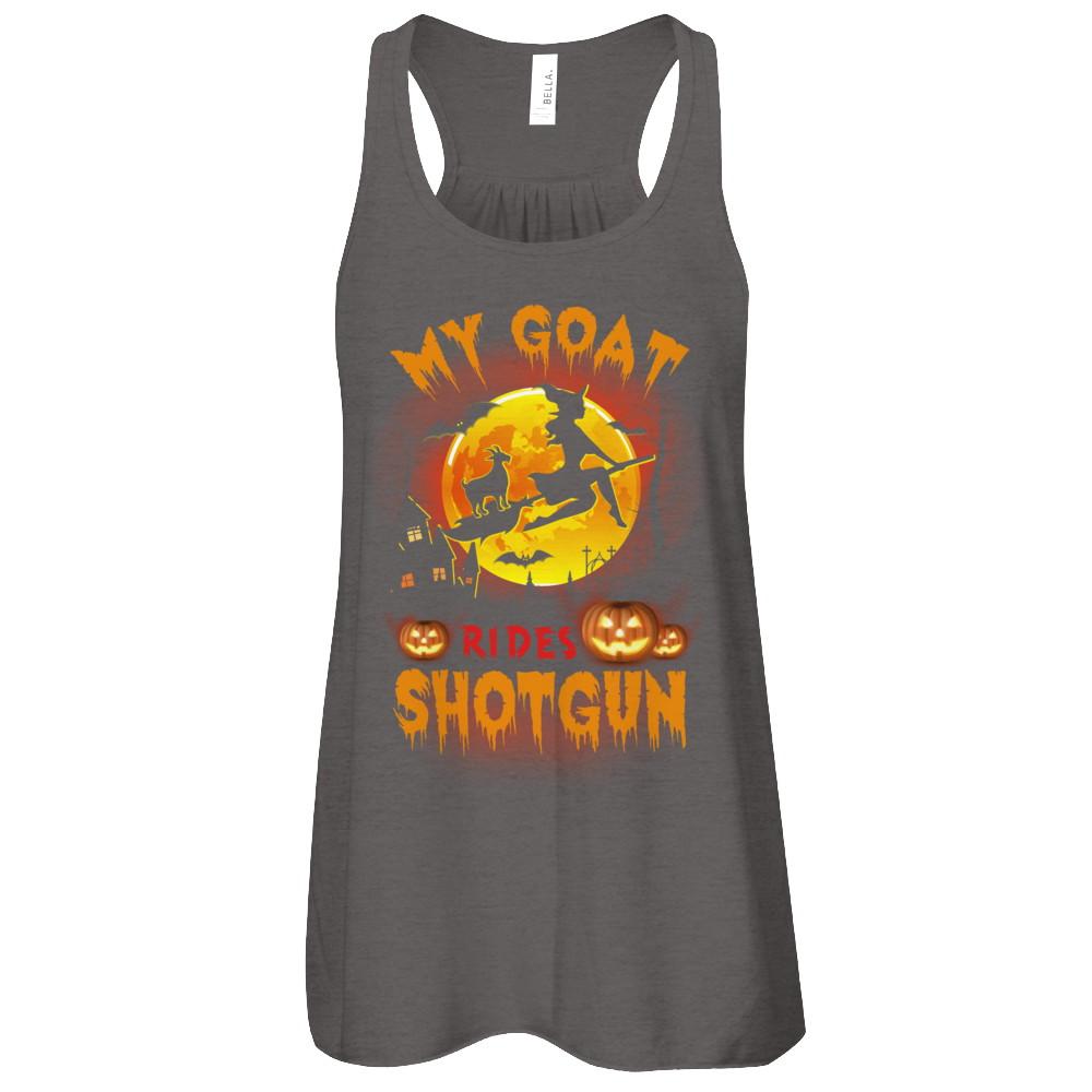 My Goat Rides Shotgun Halloween Goat-T-Shirt & Tank Top-