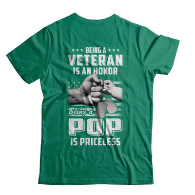 Being A Veteran Is An Honor Being A Pop Is Priceless-T-Shirt & Hoodie-Classic T-Shirt-Kelly Green