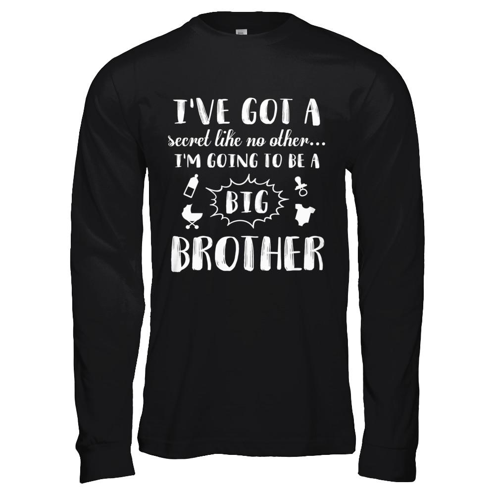 Secret Like No Other I'm Going To Be A Big Brother-T-Shirt & Hoodie-Long Sleeve T-Shirt-Black