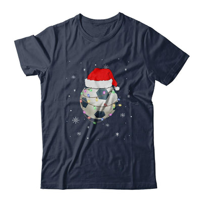 Santa Hat Soccer Christmas Gifts-T-Shirt & Sweatshirt-Classic T-Shirt-Navy