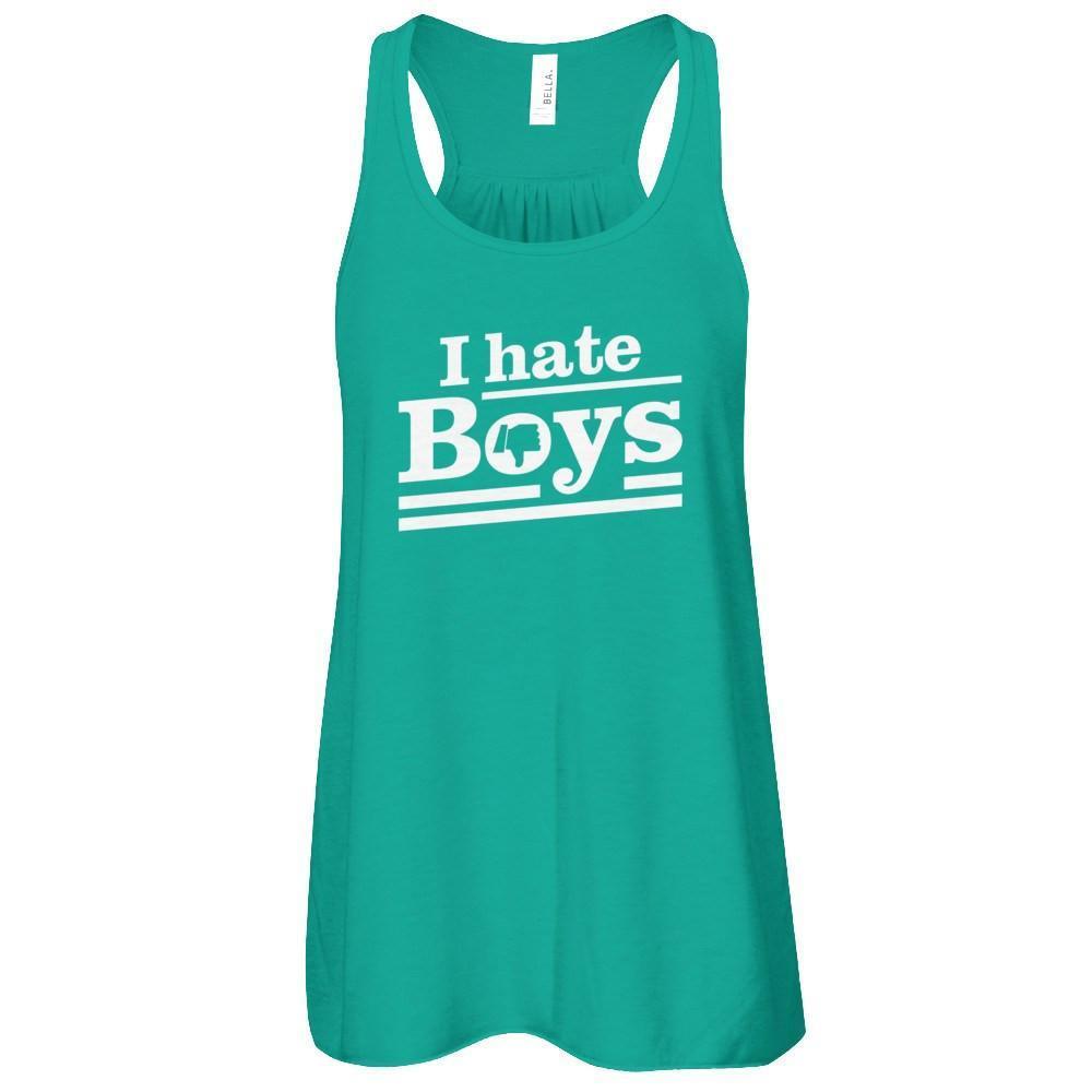 I Hate Boys-T-Shirt & Tank Top-Women's Flowy Racerback Tank-Kelly