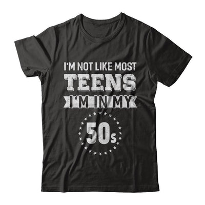 Vintage I'm Not Like Most Teens I'm In My 50s Birthday-T-Shirt & Hoodie-Premium T-Shirt-Black