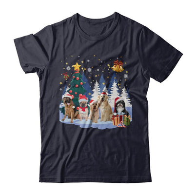 Cute Dogs Claus Christmas-T-Shirt & Sweatshirt-Premium T-Shirt-Midnight Navy