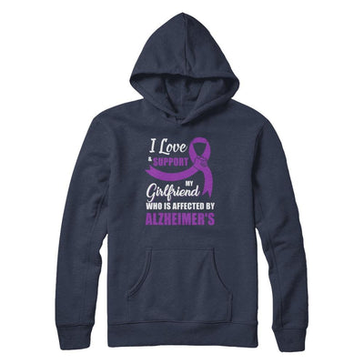 Alzheimer's Awareness Support Purple Girlfriend Boyfriend-T-Shirt & Hoodie-Pullover Hoodie-Navy