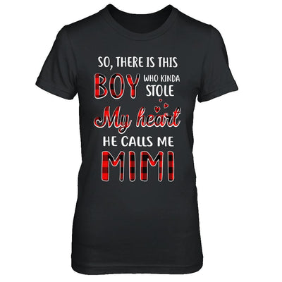 This Boy Who Kinda Stole My Heart He Calls Me Mimi-T-Shirt & Hoodie-Women's T-Shirt-Black