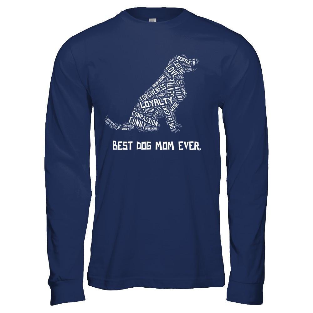 Best Dog Mom Ever Golden Retriever Lovers-T-Shirt & Hoodie-Long Sleeve T-Shirt-Navy