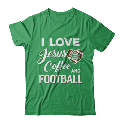I Love Jesus Coffee & Football-T-Shirt & Sweatshirt-Premium T-Shirt-Kelly Green