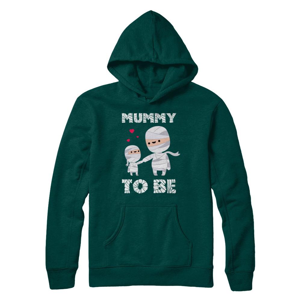 Cute Funny Mummy To Be Pregnant Mom Halloween-T-Shirt & Hoodie-Pullover Hoodie-Deep Forest