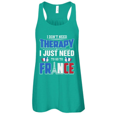 I Don't Need Therapy Love France-T-Shirt & Tank Top-Women's Flowy Racerback Tank-Kelly