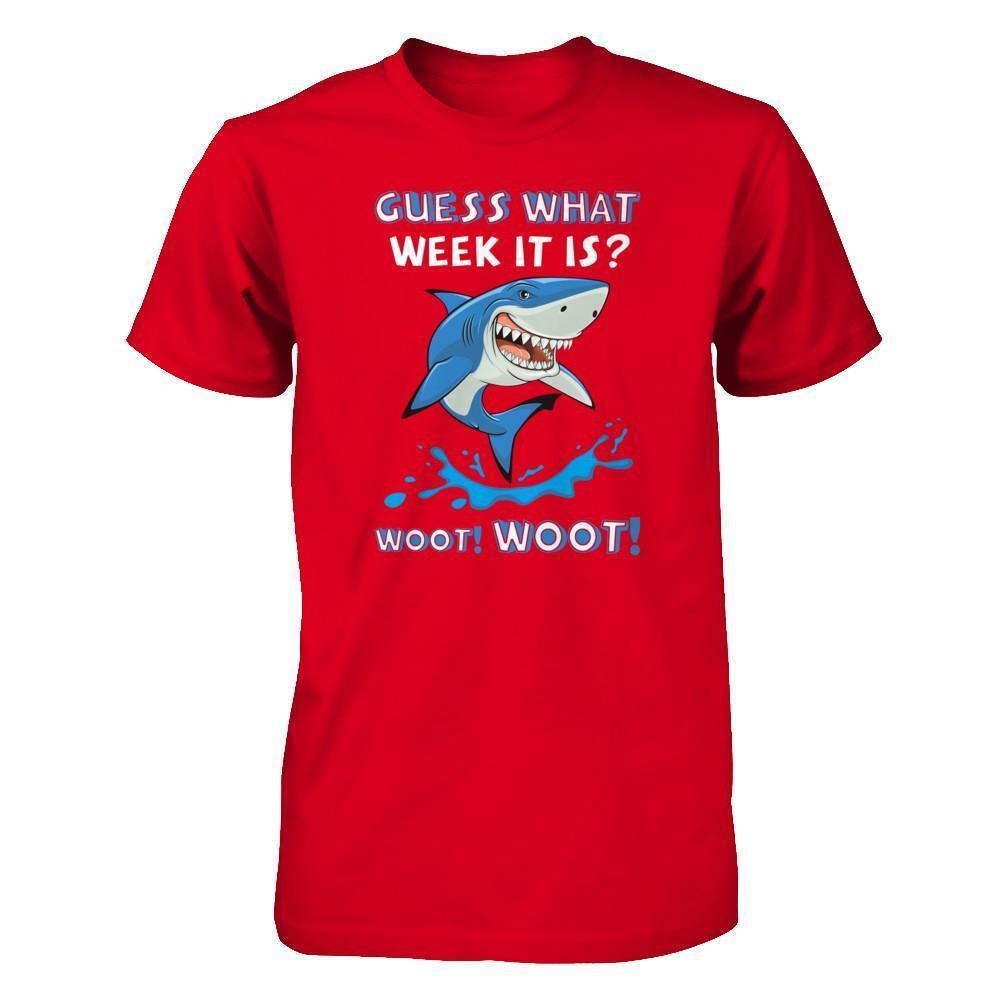 Guess What Week It Is Shark-T-Shirt & Tank Top-Premium T-Shirt-Red