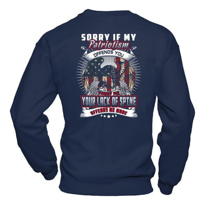 Sorry If My Patriotism Offends You Trust Me-T-Shirt & Hoodie-Crewneck Sweatshirt-Navy