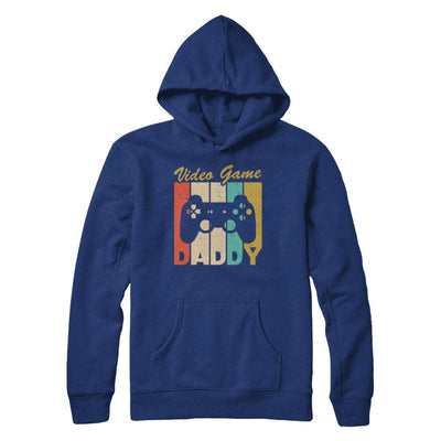 Retro Vintage Daddy Video Games Gaming Dad Fathers Day Gift-T-Shirt & Hoodie-Pullover Hoodie-Deep Royal