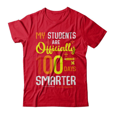 My Students Are 100 Days Smarter Teacher-T-Shirt & Hoodie-Premium T-Shirt-Red