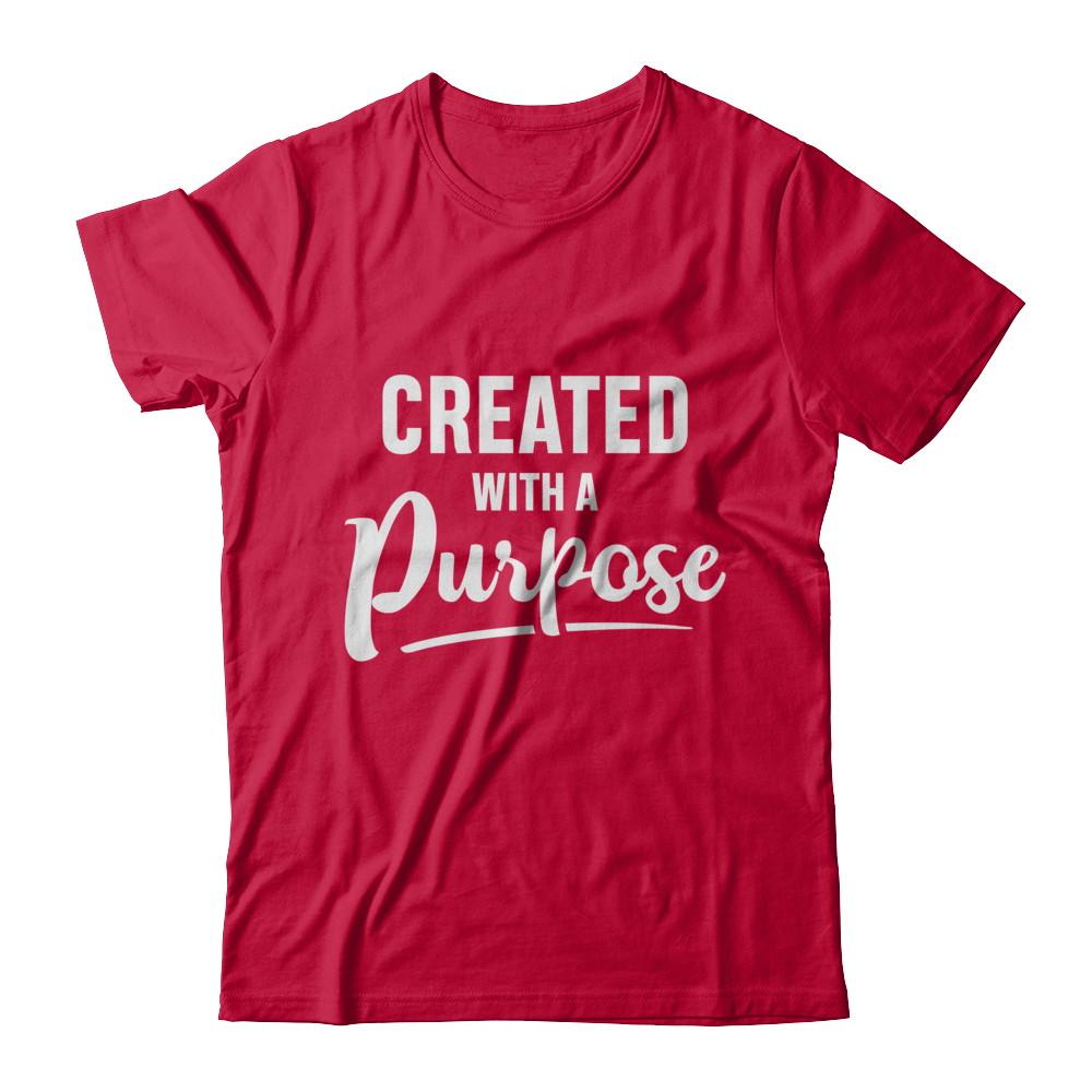 Created With A Purpose-T-Shirt & Hoodie-Classic T-Shirt-Red